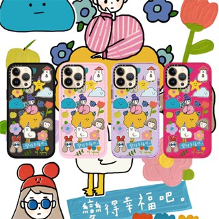 Casetify X Something Lucky by Luckylulu RosePink เคสนิ่ม แบบใส กันกระแทก สําหรับ iPhone 15 14 13 12 11 Pro MAX IX XS MAX XR 6 6s 7 8 Plus