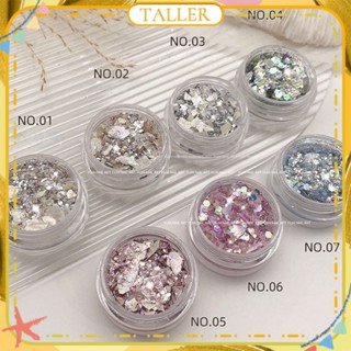 ✧Ready Stcok Nail Art Crystal Galaxy Pink Starry Stone Sequins Jewelry Ultra-thin Shell Flakes Shiny Powder Sequins Manicure Tool For Nail Shop 7 Designs TALLER