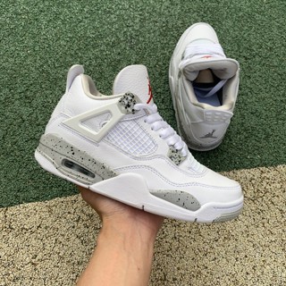 NK Air Jordan 4 retro white Oreo aj4 รองเท้าบาสเก็ตบอล CT8527-100 2021