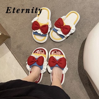 Eternity  รองเท้าแตะผู้หญิง น่ารักหนาพื้นลื่น อาบน้ำในห้องน้ำรองเท้าแตะ  นุ่ม สำหรับใช้ในบ้าน 33z073102  รุ่นใหม่ High quality ins Beautiful B28G0LZ 36Z230909