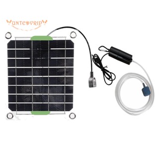 เครื่องปั๊มออกซิเจน พลังงานแสงอาทิตย์ 20W ชาร์จ USB สําหรับตู้ปลา