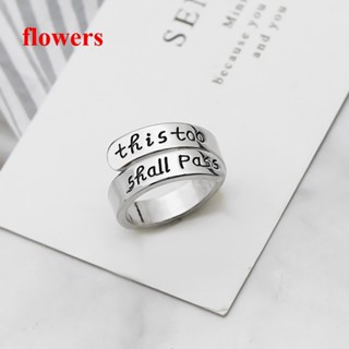 Flowers แหวนแกะสลัก ลาย Berg GunterBer ปรับได้