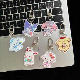 Wow พวงกุญแจ จี้รูป Hello Kitty Kuromi Mymelody Cinnamoroll Pochacco น่ารัก สําหรับห้อยกระเป๋า