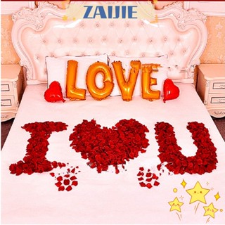 Zaijie24 กลีบกุหลาบ สีแดง สําหรับตกแต่งบ้าน วันวาเลนไทน์ 1000 ชิ้น