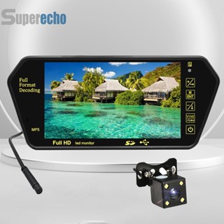 กล้องมองหลังรถยนต์ Full HD 7 นิ้ว บลูทูธ เข้ากันได้กับการ์ด TF [superecho.th]