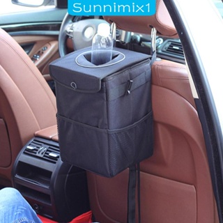 [Sunnimix1] ถังขยะ ผ้าออกซ์ฟอร์ด อุปกรณ์เสริม สําหรับพนักพิงศีรษะรถยนต์