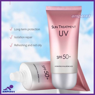 ครีมกันแดด Spf50 60G Hydrating Hyaluronic Acid Long Lasting Anti Uv Treatment Sunblock Cream Pa Sun Block Skin Care -AME1 -AME1