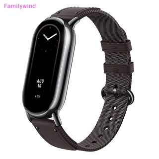 Familywind&gt; สายนาฬิกาข้อมือหนัง ผ้าแคนวาส แบบเปลี่ยน สําหรับ Band 8