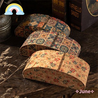 June กล่องเก็บแว่นสายตาสั้น สไตล์โบราณ ทนทานต่อแรงกด