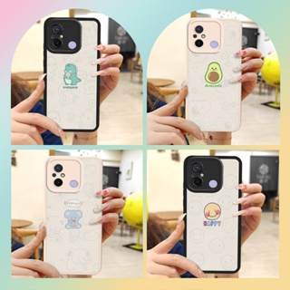 Anti-knock protective Phone Case For Redmi 12C/Redmi 11A 4G/Xiaomi POCO C55 creative couple leather funny cute texture