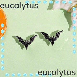 Eucalytus1 เข็มกลัดโลหะ รูปค้างคาว สไตล์พังก์ สร้างสรรค์ เครื่องประดับ สําหรับติดปกเสื้อ หมวก 5 ชิ้น