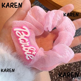 Karen ยางรัดผมหางม้า แบบยืดหยุ่น สีพื้น แฟชั่น สําหรับตุ๊กตาบาร์บี้