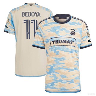 เสื้อยืดแขนสั้น ลายทีมชาติฟุตบอล Ani 2023 MLS Alejandro Bedoya Philadelphia Union Jersey ขนาดใหญ่