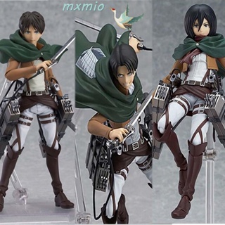 Mxmio โมเดลฟิกเกอร์ PVC อนิเมะ Levi Ackerman Eren Jaeger Attack on Titan ขนาดเล็ก สําหรับตกแต่งโต๊ะ