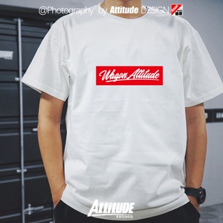 เสื้อยืดแขนสั้น พิมพ์ลาย Attitude Crockpot wagon wagon Low Lying Stance HF สไตล์วัฒนธรรม