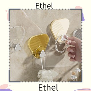 Ethel1 ตะขอแขวนรองเท้าแตะ ทรงสามเหลี่ยม แบบมีกาวในตัว ไร้รอยต่อ หรูหรา PP เบาสบาย 4 ชิ้น