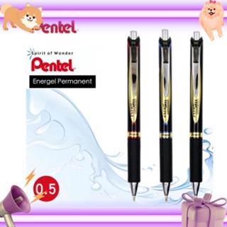 ปากกาเจลกันน้ำ Pentel Permanent Energel หมึกกันน้ำ รุ่น BLP75 และไส้ปากกา 0.5 MM ปากกากันน้ำ