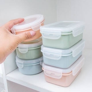 Preferred Boutique# round mini refrigerator fresh-keeping box small lunch box kitchen lunch box plastic storage box rectangular sealed box 6.5fx