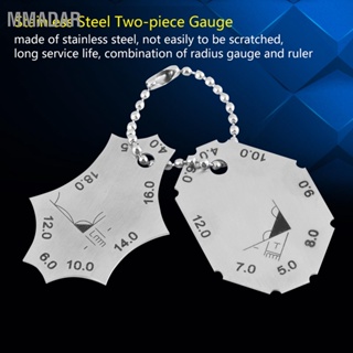 MMADAR Fillet Weld Tee Joint Welding Throat Depth Leg Length Gauge Ruler เกจสองชิ้น