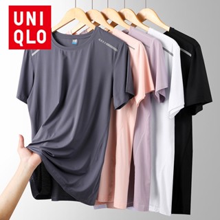 Uniqlo เสื้อยืดแขนสั้น แบบแห้งเร็ว เหมาะกับการเล่นกีฬา วิ่ง เดินป่า แฟชั่นฤดูร้อน สําหรับผู้หญิง