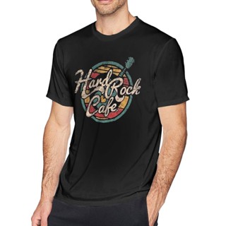 ใหม่ล่าสุด เสื้อยืดลําลองแฟชั่น ผ้าฝ้าย แขนสั้น คอกลม พิมพ์ลาย Hard Rock Cafe Christmas