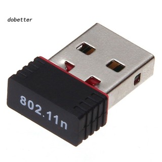 &lt;Dobetter&gt; อะแดปเตอร์รับส่งสัญญาณการ์ดเครือข่ายไร้สาย USB WiFi 150 เมตร แบบพกพา สําหรับคอมพิวเตอร์