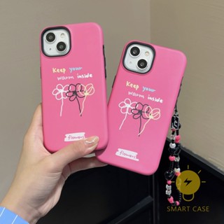 For เคสไอโฟน 14 Pro Max [Detachable Two-piece Matte Rose Red Pink] เคส Phone Case For iPhone 14 Pro Max Plus 13 12 11 For เคสไอโฟน11 Ins Korean Style Retro Classic Couple Shockproof Protective TPU Cover Shell