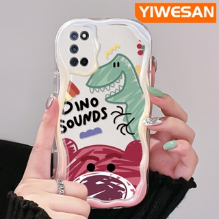 เคสโทรศัพท์มือถือแบบนิ่ม ใส กันกระแทก ลายการ์ตูนไดโนเสาร์ และหมี สีมาการอง หลากสี สําหรับ OPPO A52 A92 A72 4G