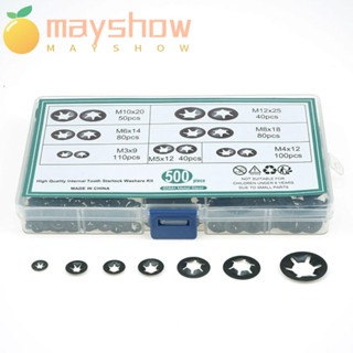 Mayshow น็อตดัน เหล็กแมงกานีส M3-M12 65 สําหรับล็อคแหวนรอง 500 ชิ้น