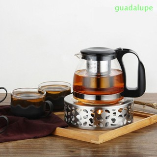 Guadalupe เครื่องอุ่นกาน้ําชา ขาตั้งในร่ม กลางแจ้ง พร้อมที่วางทีไลท์ ฐานทําความร้อน สเตนเลส