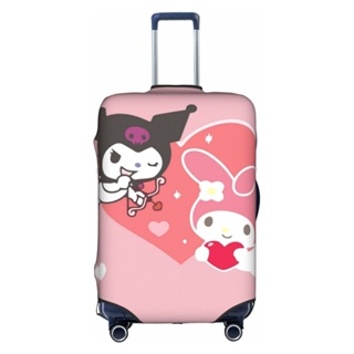 Sanrio Kuromi ผ้าคลุมกระเป๋าเดินทาง แบบหนา 18-32 นิ้ว ยืดหยุ่นสูง ป้องกันฝุ่น และรอยขีดข่วน กระเป๋าเดินทาง