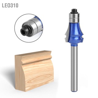 Leo310 Flush Trim Bit Double Bearing 1/4 Shank Professional Flash Silver Blue Line Woodworking Router Milling Cutter 1/4xR1.5