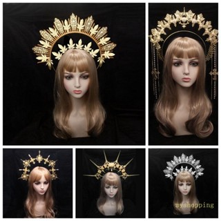 Ivy VirginMary Tiaras ที่คาดผม แฮนด์เมด สไตล์วินเทจ สําหรับผู้หญิง DIY