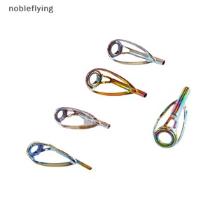 Nf แหวนไกด์ปลายคันเบ็ดตกปลา สีเงิน กันฝน 1 ชิ้น nobleflying