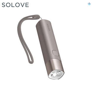 Yula) ใหม่ SOLOVE X3 ไฟฉายไฟฟ้า 3000mAh พาวเวอร์แบงค์ ชาร์จ USB ความสว่าง EDC ไฟฉาย แบบพกพา Mini LED ไฟฉาย สําหรับจักรยาน