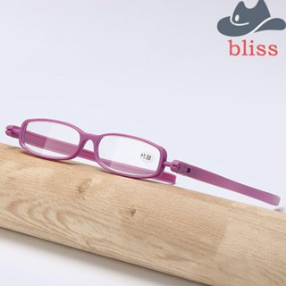 Bliss แว่นตาสายตายาว ป้องกันรังสียูวี เรซิน กรอบสี่เหลี่ยม สําหรับผู้หญิง 360 ° แว่นตาอ่านหนังสือ แบบหมุนได้