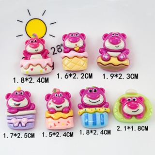 [3 #] Jibbitz Crocs กิ๊บติดผม รูปหมี สตรอเบอร์รี่ กุหลาบ สีแดง แวววาว DIY อุปกรณ์เสริม สําหรับตู้เย็น เคสโทรศัพท์ รองเท้า QP