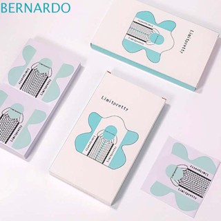 Bernardo ถาดกระดาษต่อเล็บ PVC ลายฉลุ แบบมืออาชีพ DIY สําหรับต่อเล็บ 100 ชิ้น ต่อชุด