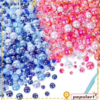 Popular พลอยเทียม 60 กรัม 3-10 มม. สีชมพู สําหรับตกแต่งเล็บ 2200 ชิ้น