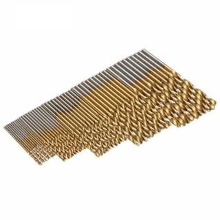 【yunhai】Gold/Sliver 50 PCS Titanium Coated HSS Fashion Steel Drill Bit Set Tool