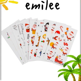 Emilee สติกเกอร์รอยสักชั่วคราว ลายปีใหม่ เรืองแสงในที่มืด