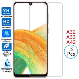 ฟิล์มกระจกนิรภัยกันรอยหน้าจอ สําหรับ samsung a32 a33 a42 5g a 32 33 32a 33a 42a samsun samsumg sansung