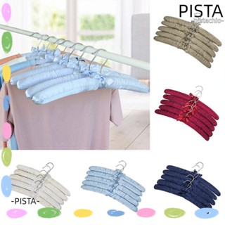 Pista ไม้แขวนเสื้อ ไม้แขวนเสื้อ ผ้าซาติน บุฟองน้ํา 5 ชิ้น