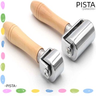 Pista ลูกกลิ้งตะเข็บ ด้ามจับไม้ เหล็กคาร์บอน ขนาด 26 มม. 1.0 นิ้ว 60 มม. 2.4 นิ้ว 2 ชิ้น