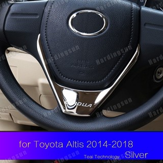 ฝาครอบพวงมาลัยรถยนต์ สเตนเลส 3D อุปกรณ์เสริม สําหรับ toyota corolla altis 2014 2015 2016 2017 2018 G11