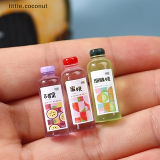 [little.coconut] ขวดเครื่องดื่ม น้ําผลไม้จิ๋ว 1:12 สําหรับตกแต่งบ้านตุ๊กตา 3 ชิ้น