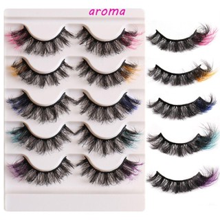 Aroma ขนตาปลอม หลากสี 1 3 5 คู่