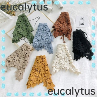 Eucalytus1 ผ้าคลุมไหล่ ผ้าลูกไม้ สไตล์เรโทร ปรับได้ ถอดออกได้ สําหรับตกแต่งเสื้อผ้า