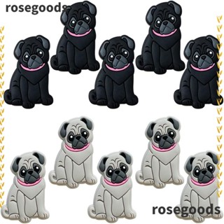 Rosegoods1 ลูกปัดซิลิโคน รูปหลายเหลี่ยม หลากสี สําหรับทําเครื่องประดับ สุนัข