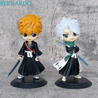 Bernardo โมเดลฟิกเกอร์ PVC อนิเมะ Ichigo Kurozaki Q Postket Bleach Kawaii Big Eyes Hitsugaya Touhirou ขนาด 15 ซม. สําหรับตกแต่ง